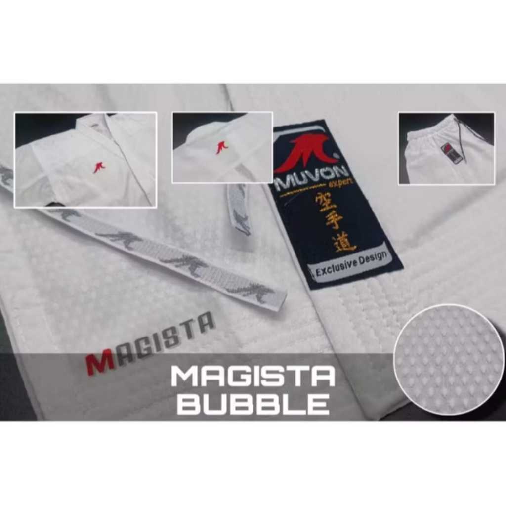 Dogi Karate Muvon Kumite tipe Magista bubble (Setelan Baju + Celana)