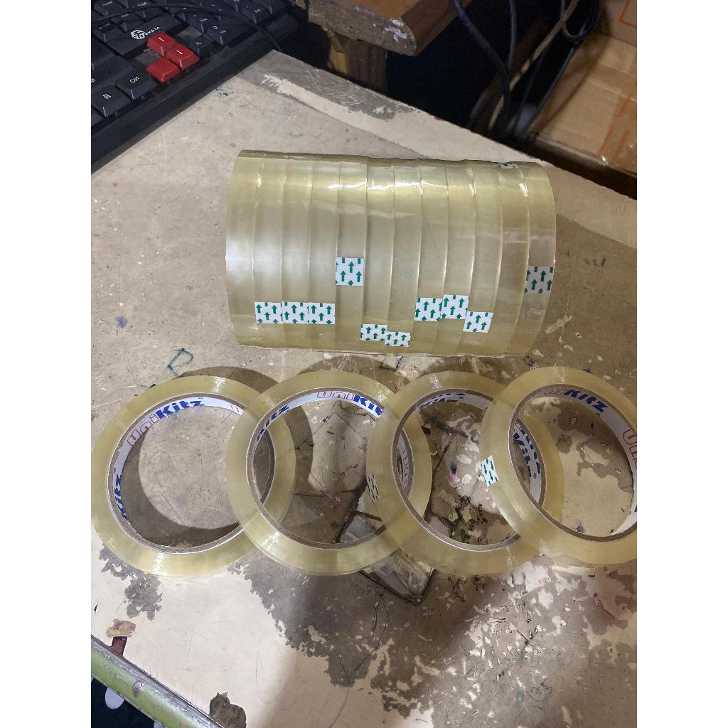 

Lakban bening/Lakban OPP/ Isolasi/ Selotip Ukuran 1/2 Dan 1 inch x 72 Yard