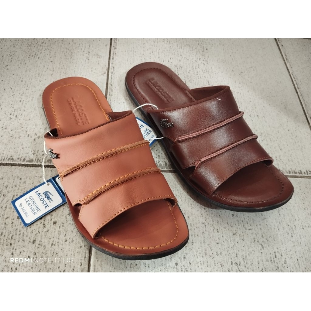 sendal kulit pria terbaik lacoste 015