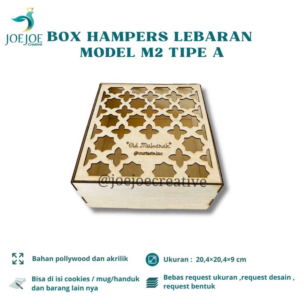 

BOX HAMPERS LEBARAN MODEL M2 TIPE A/BOX PARCEL PREMIUM /BOX KAYU GIFT/BOX LEBARAN KOTAK KADO