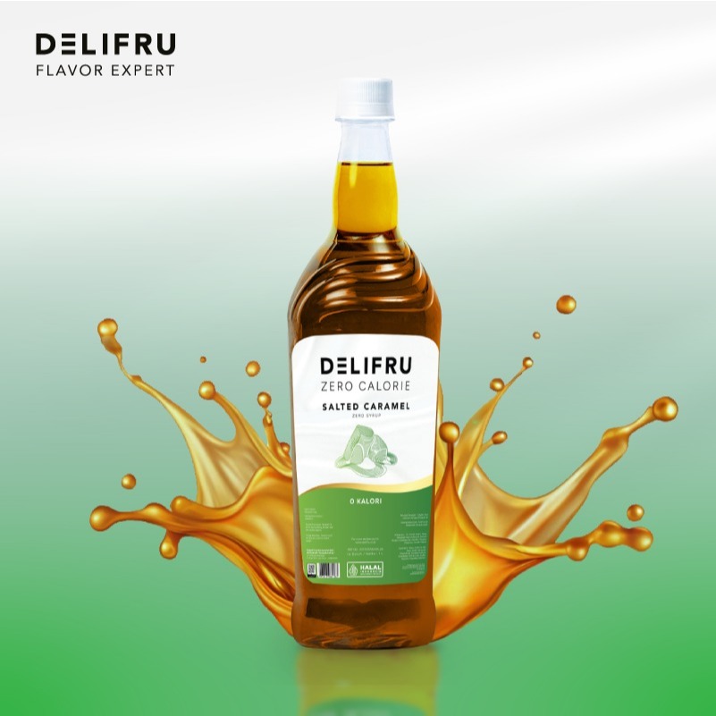 

Delifru Zero Calorie Free Sugar Salted Caramel Syrup 1 Liter - Sirup Bebas Gula 0 Kalori Karamel Asin