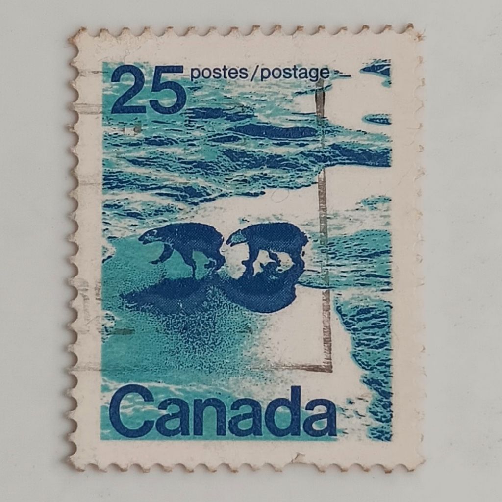 

(AD) Perangko Kanada 1976 Landscape Definitives 1972-1977 - Polar Bear (Ursus maritimus) 25 cent Used