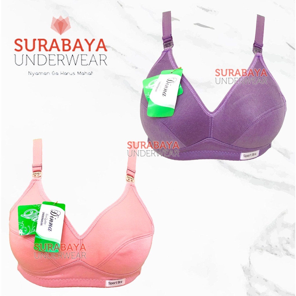 [ 3 PCS ] SPORT BRA KATUN NYAMAN BUAT SEHARI HARI SIZE BESAR MERK DN (SIZE 34-46)