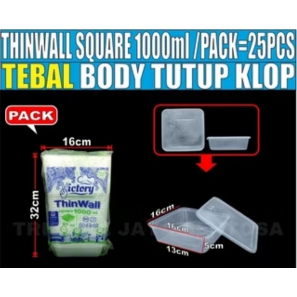 ThinWall Square Victory 1000ml