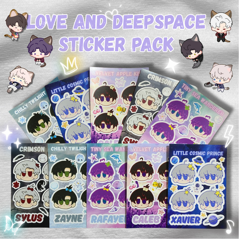 

[stelluxstudio] Love and Deepspace Vinyl Sticker | A6 Sticker Pack
