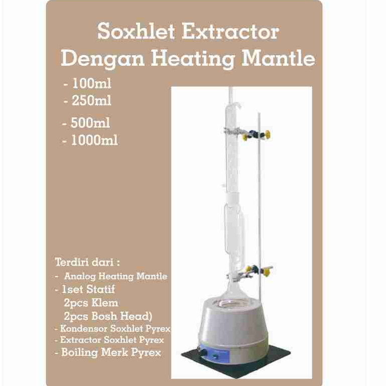 SOXHLET EXTRACTOR DENGAN HEATING MANTLE