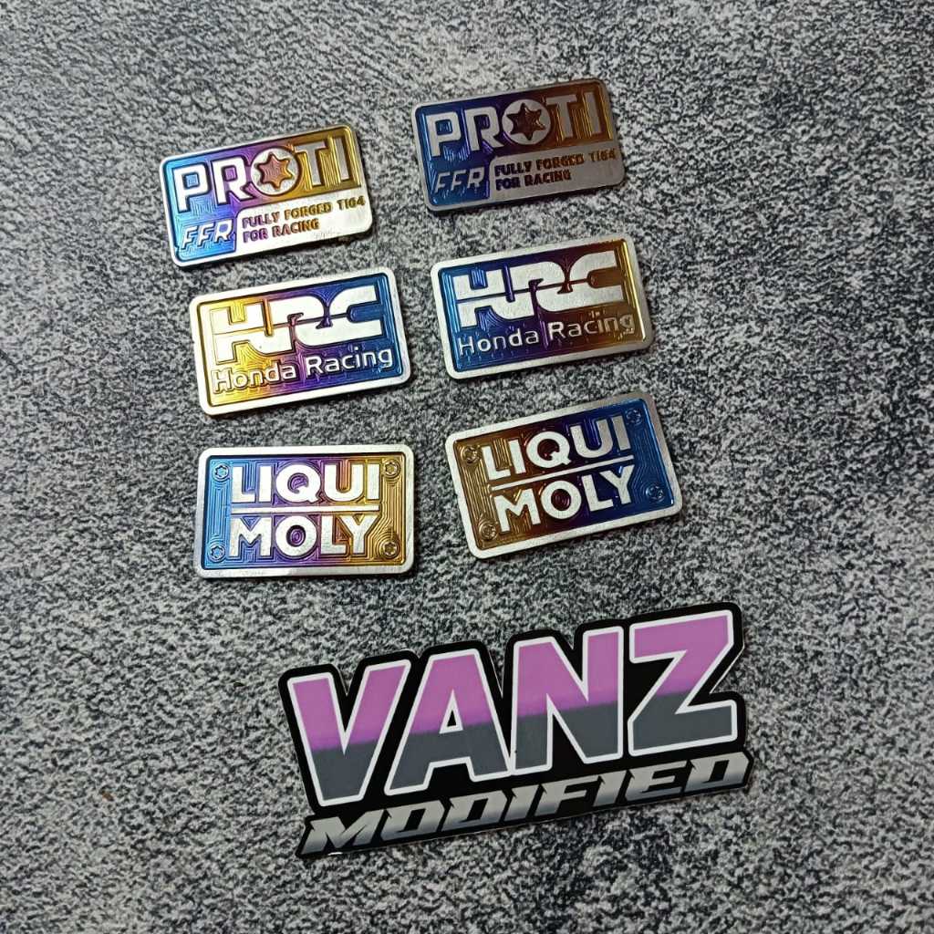 TITANIUM EMBLEM TUTUP COVER SENSOR HRC HONDA VARIO PCX BEAT SCOOPY