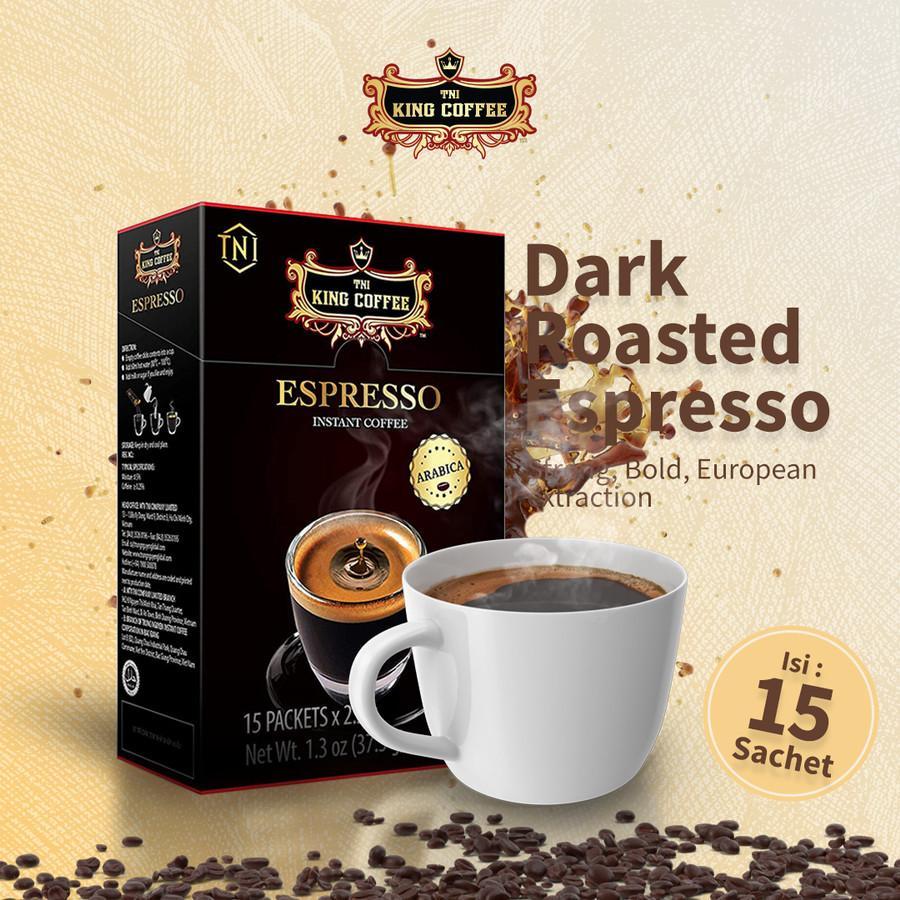 

Kopi Vietnam King Coffee Espresso Instant isi 15 sachet - Trung Nguyen - BOX
