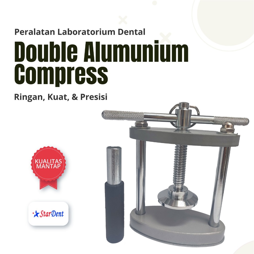 Dental Lab Double Aluminium Compress Press Flask Gigi Tiruan Presisi