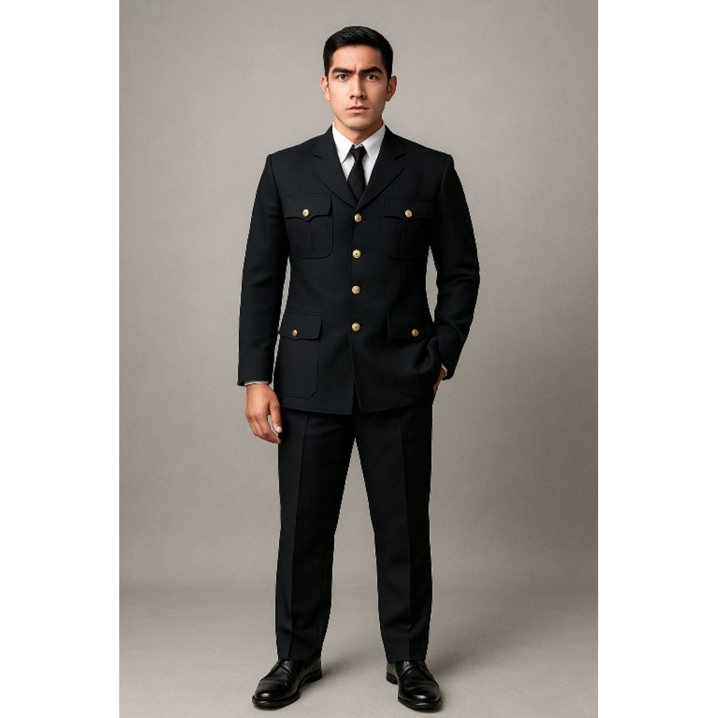 Setelan seragam pdu polri Pria – Baju & Celana Polisi Bahan Tebal, jahitan rapi, tampil lebih elegan