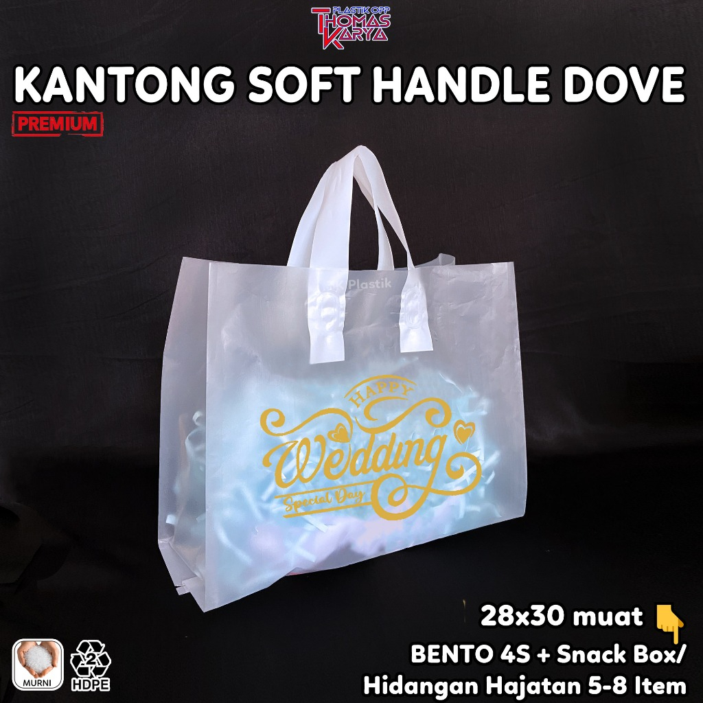 

Softhandle 28x30 HAPPY WEDDING GOLD isi 50 Pcs Bingkisan Pernikahan Souvenir Hampers Snack