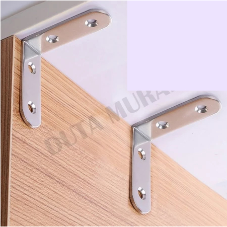 Bracket Siku L Ambalan L  2CM x 2CM / 2.5 CM x 2.5CM / 3CM x 3CM Bracket Dinding Siku Kecil