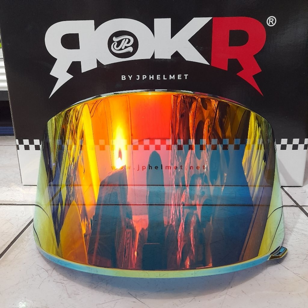 KACA HELM JP ROKR || VISOR HELM JP ROKR IRIDIUM ORIGINAL