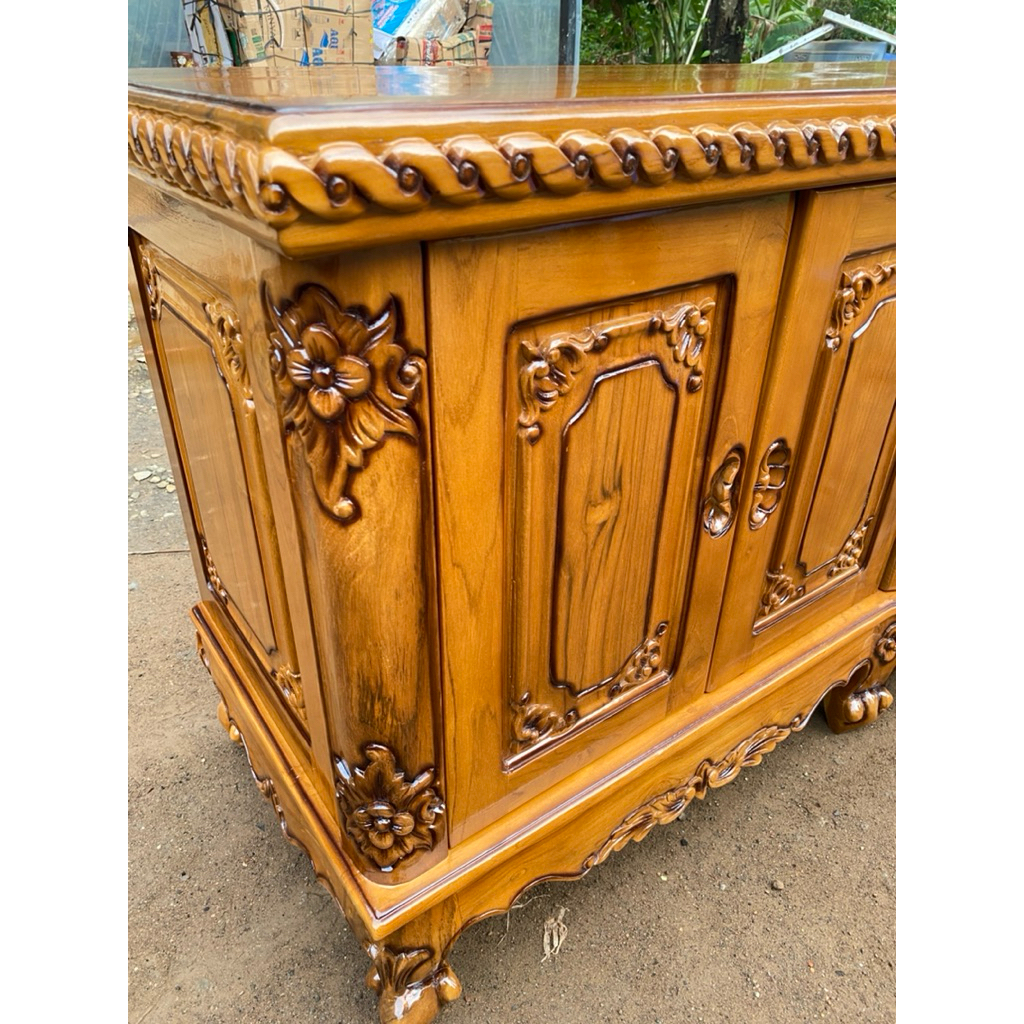 Bufet Jati Bufet ukir Jati Bufet Salina Jati Bufet Jati 3Meter Bufet Jati Murah