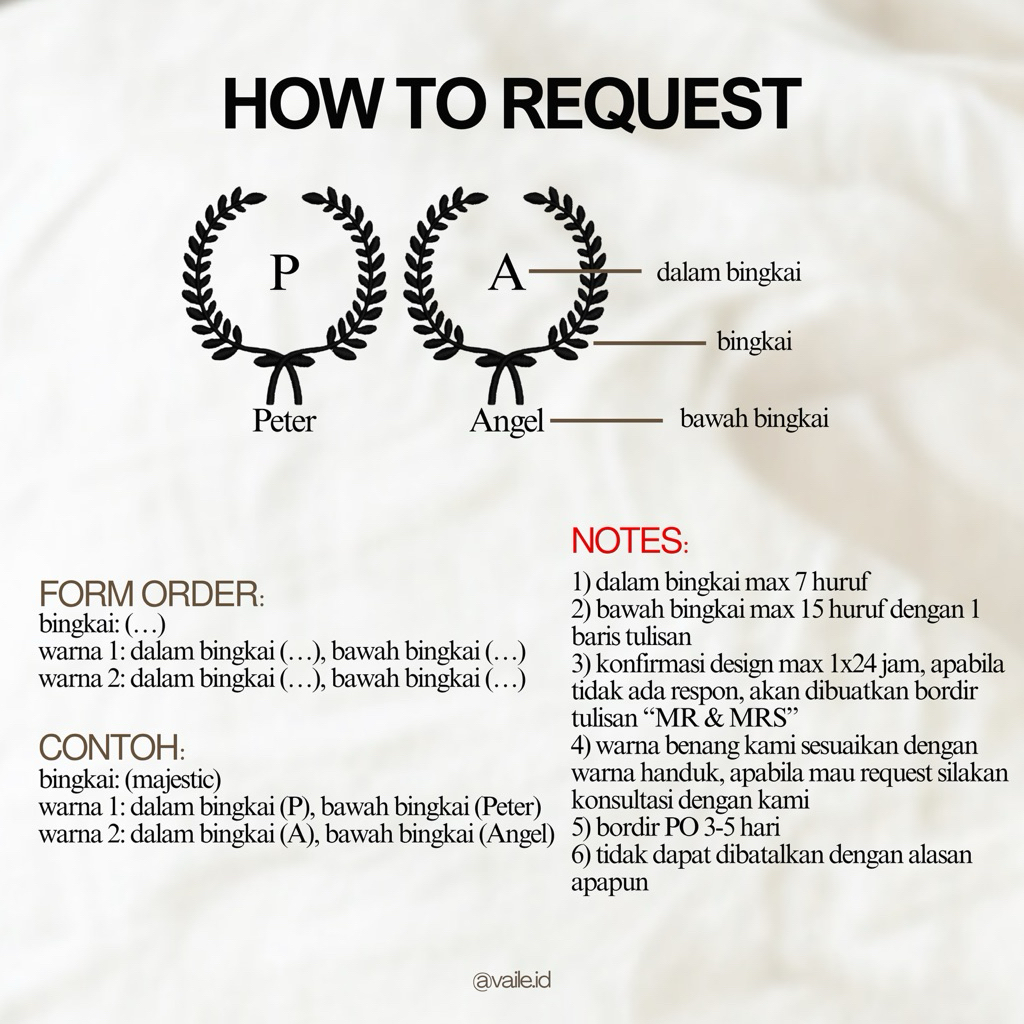 Handuk Couple Bordir Custom / Handuk Seserahan Pernikahan Wedding / Hampers Wedding Pernikahan /