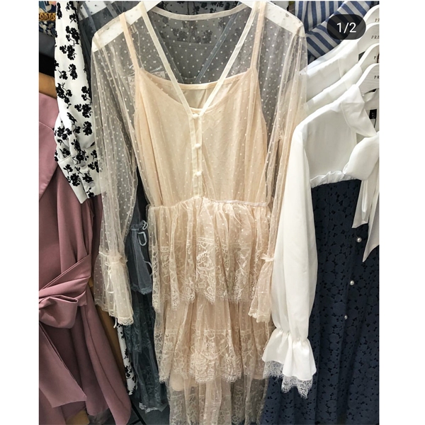 Midi dress pesta party sexy wanita import korea