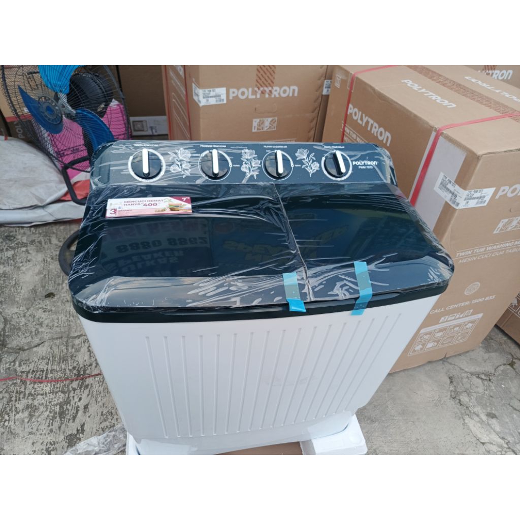 mesin cuci polytron 7 kg mesin cuci 2 tabung polytron 7073/FREE ONGKIR BANDAR LAMPUNG
