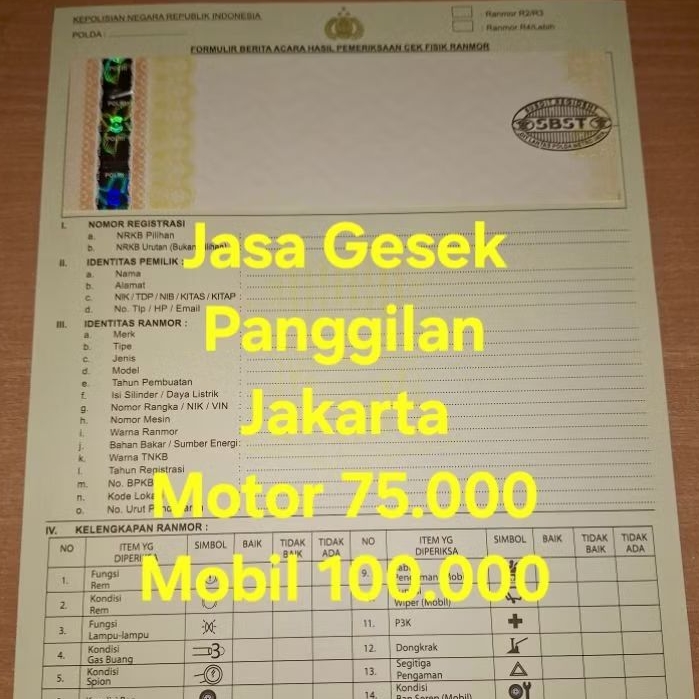 

JBR Kertas gesek samsat SBST