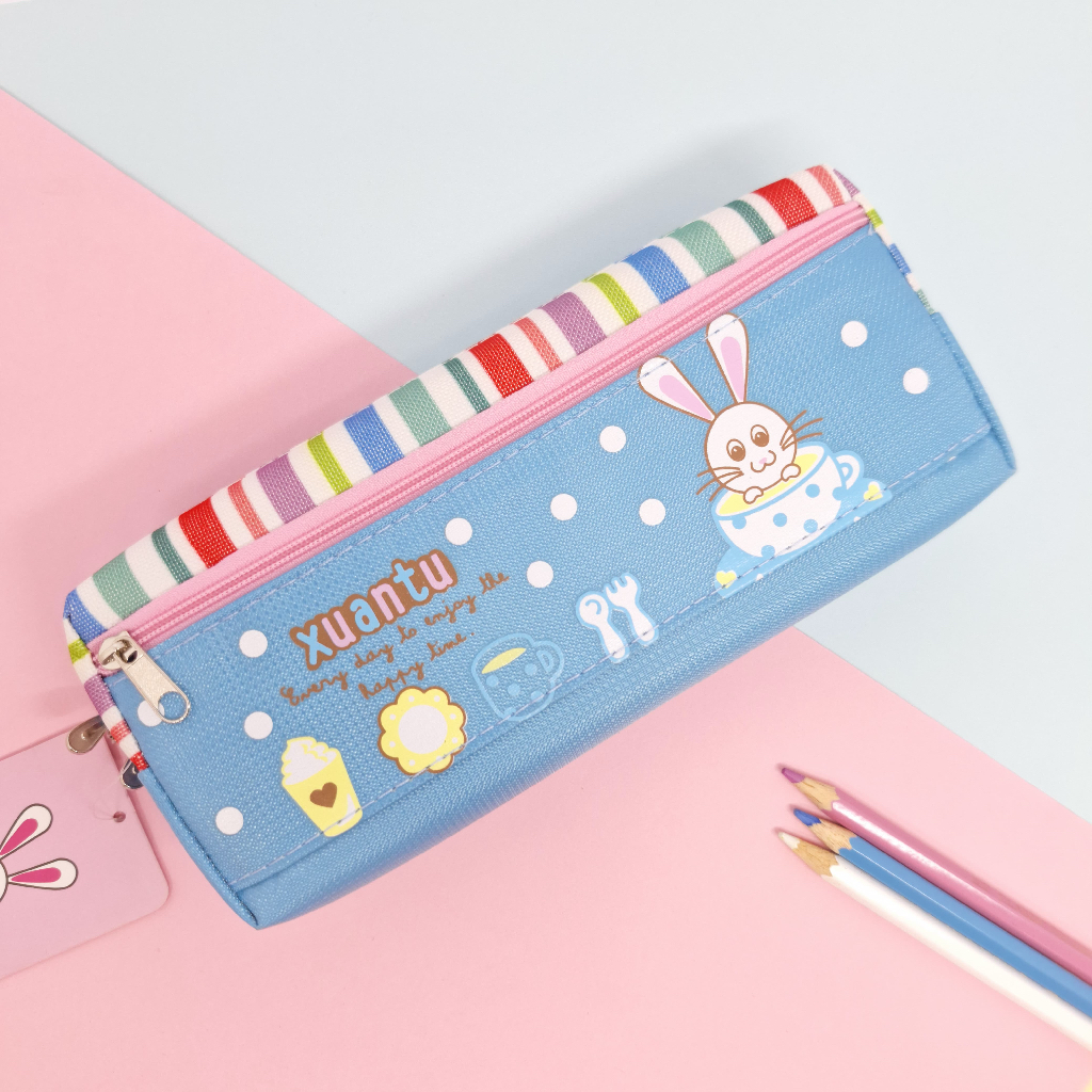 

Tempat Pensil Kain Biru Bunny Fancy