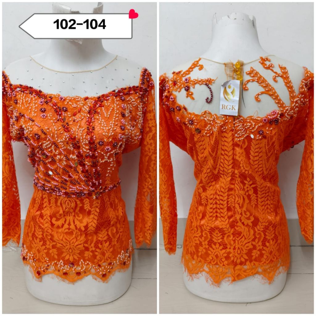 kebaya suhut siap pakai full payet jepang