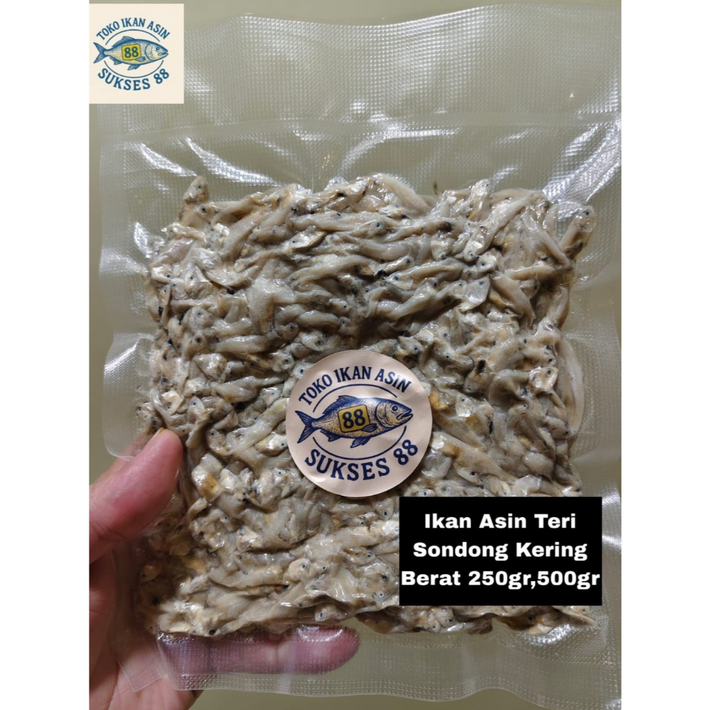 

Ikan Asin Teri Sondong Kering Premium 250gr / 500gr | Teri Kering Bersih | Siap Masak & Gurih