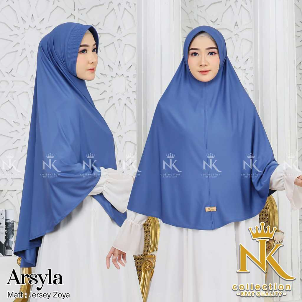 Bergo Instan Syari Jumbo Arsyla Jersey Zoya | Hijab Syari Jumbo Adem & Simple | NK Collection