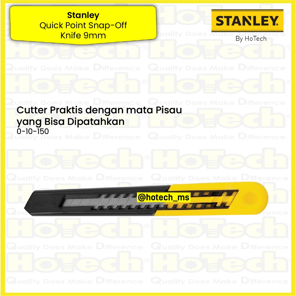 

Stanley Quick Point Snap Off Knife 9mm | Original Stanley 0-10-150