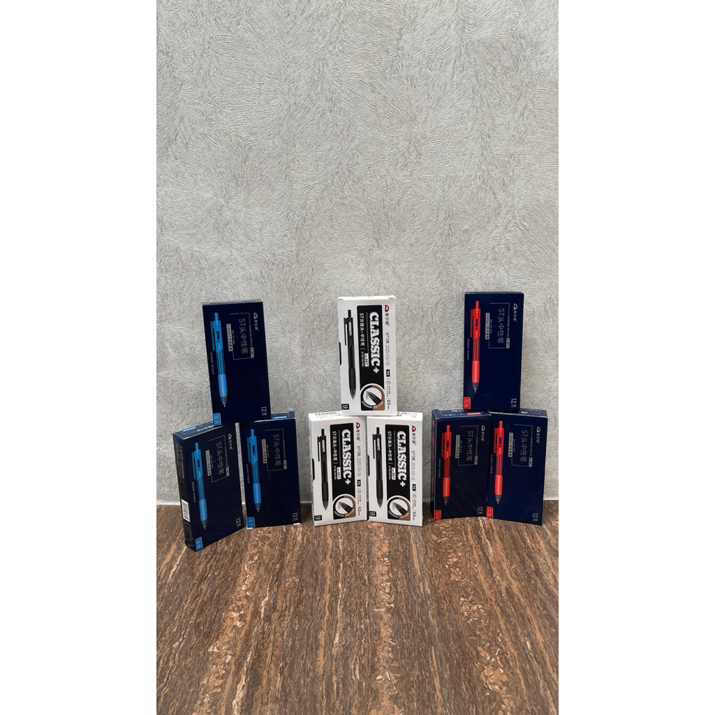 

(8817)PEN GEL INK BALLPOINT PENA 0.5mm HITAM MERAH BIRU Office Sekolah Kantor PER PCSPER KOTAK LUSIN