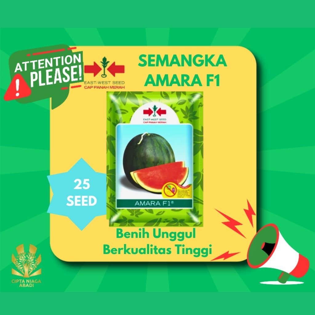 Benih Semangka Non Biji AMARA F1, 25 Seed