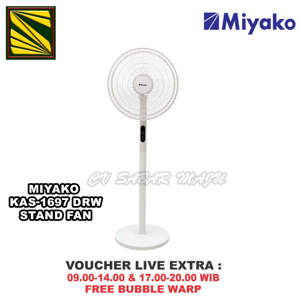 Miyako Kipas Angin Berdiri, Kipas Angin Remote 16 Inch 1697 DRW