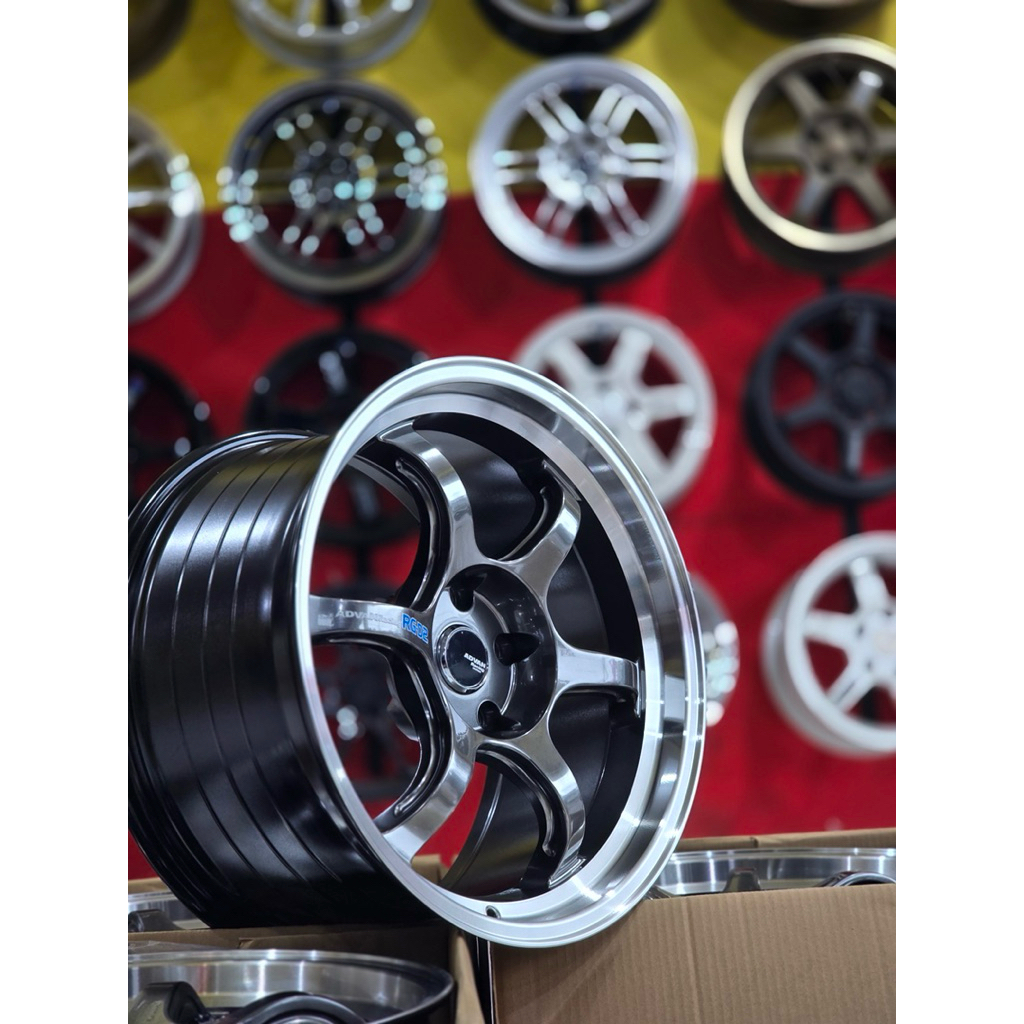 Velg Advan Rgd2 Hyper Black Lip Polis Lebar 9,5 R18 Kondisi Baru