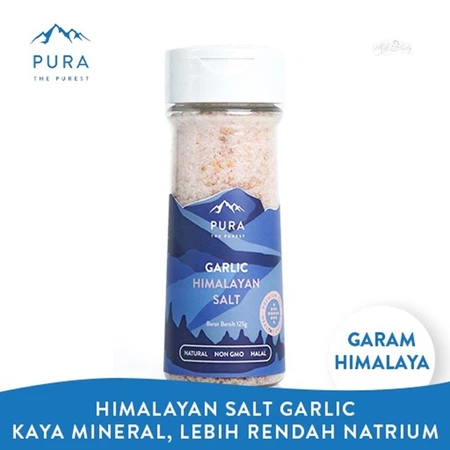 

PURA Garlic Himalayan Salt (125gr) Garam Himalayan,Garam Sehat