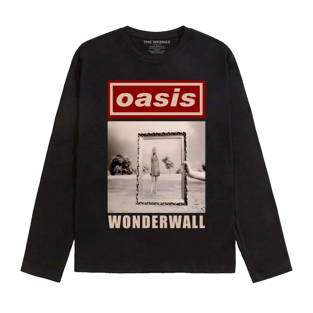 Zuro - T-shirt  Lengan Panjang Oasis Wonderwall kaos long sleeve pria wanita unisex