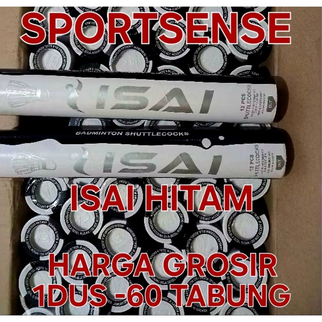 1 DUS ISI 60TABUNG ISAI HITAM SHUTTLECOCK bola Badminton Bulutangkis Original