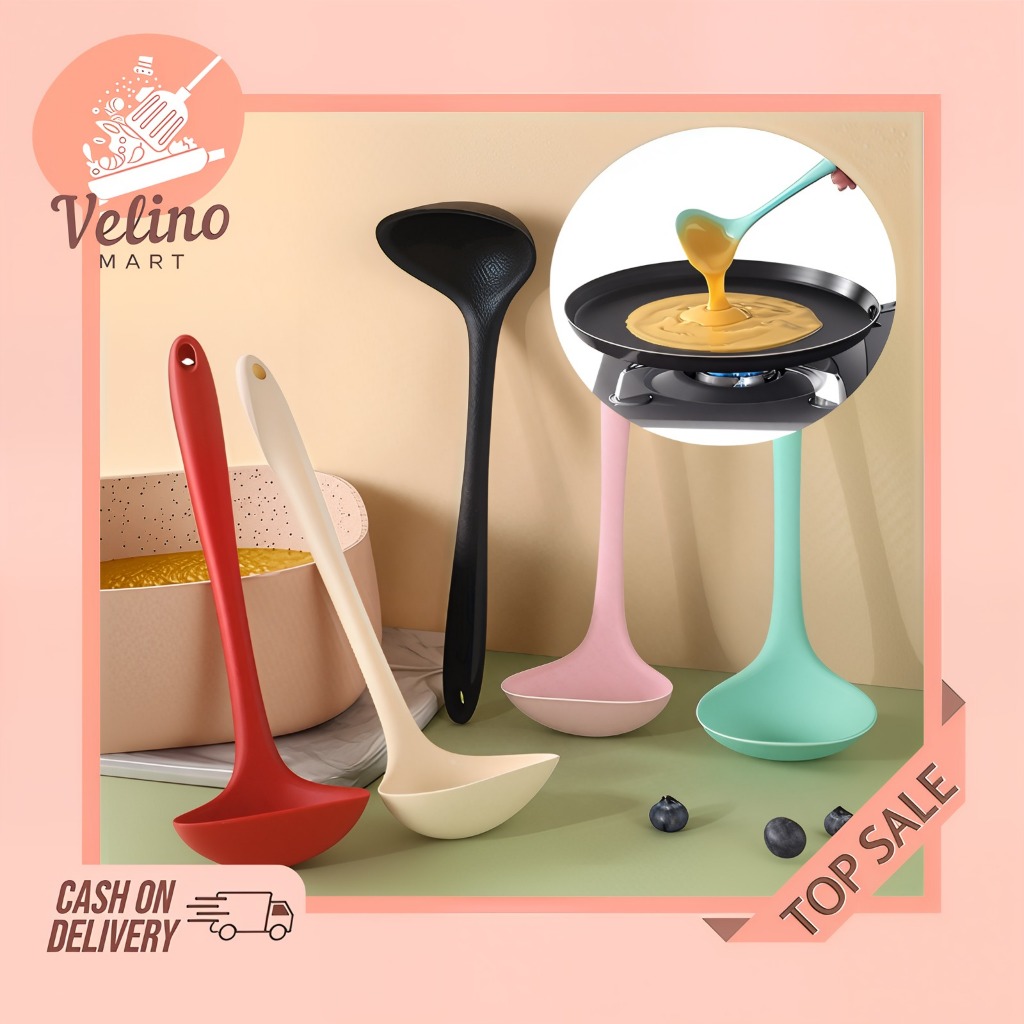 Centong Sup Silikon Spatula Centong Silikon Centong Sayur Tahan Panas
