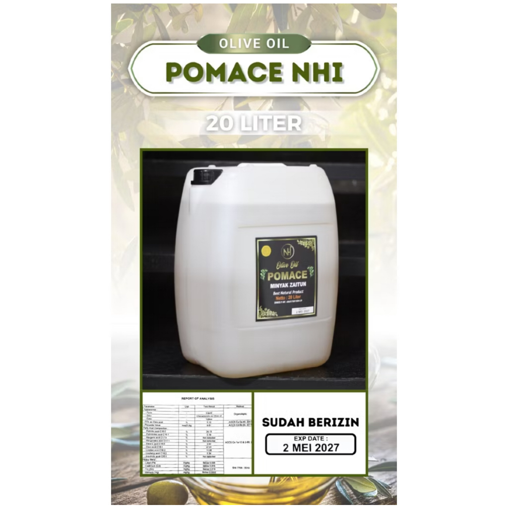 

MINYAK ZAITUN CURAH POMACE OLIVE OIL / EXTRA VIRGIN OIL CURAH OLIVE OIL NATURAL PRODUCT