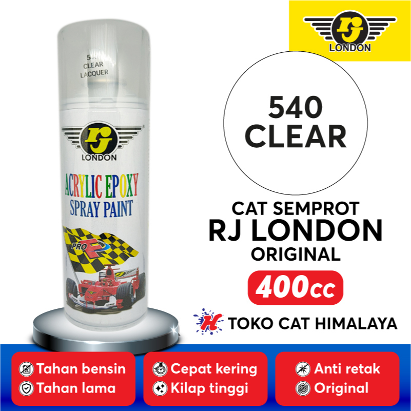 Pilok Pilox RJ London 400cc RJ Besar (400ml) Cat Semprot Warna CLEAR / 540 CLEAR / pernish clear / p