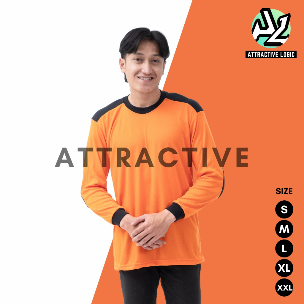 KAOS DECKER TACTICAL POLOS LENGAN PANJANG LAPANGAN OREN - ATTRACTIVE