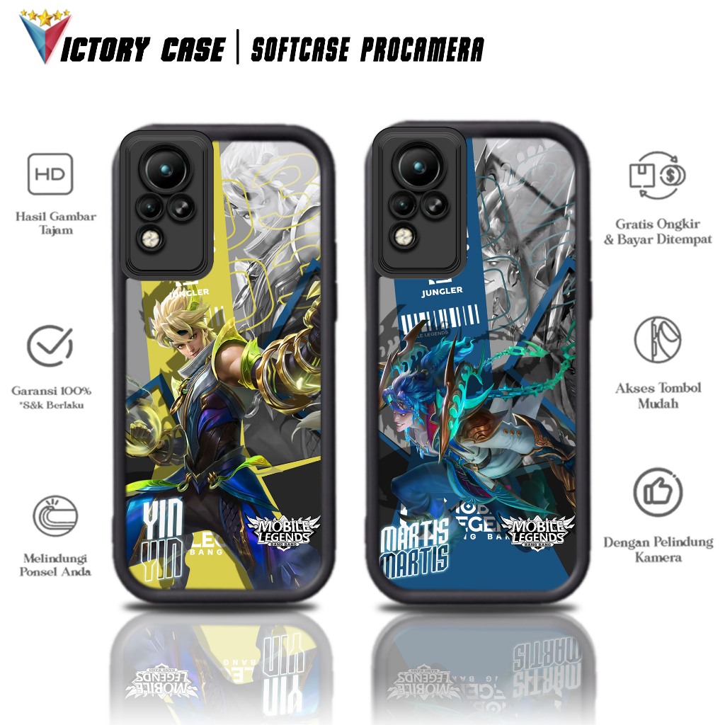 Softcase Glass kaca untuk INFINIX NOTE 11 NOTE 11 NFC NOTE 12 MLBB Casing Handphone Case Procamera