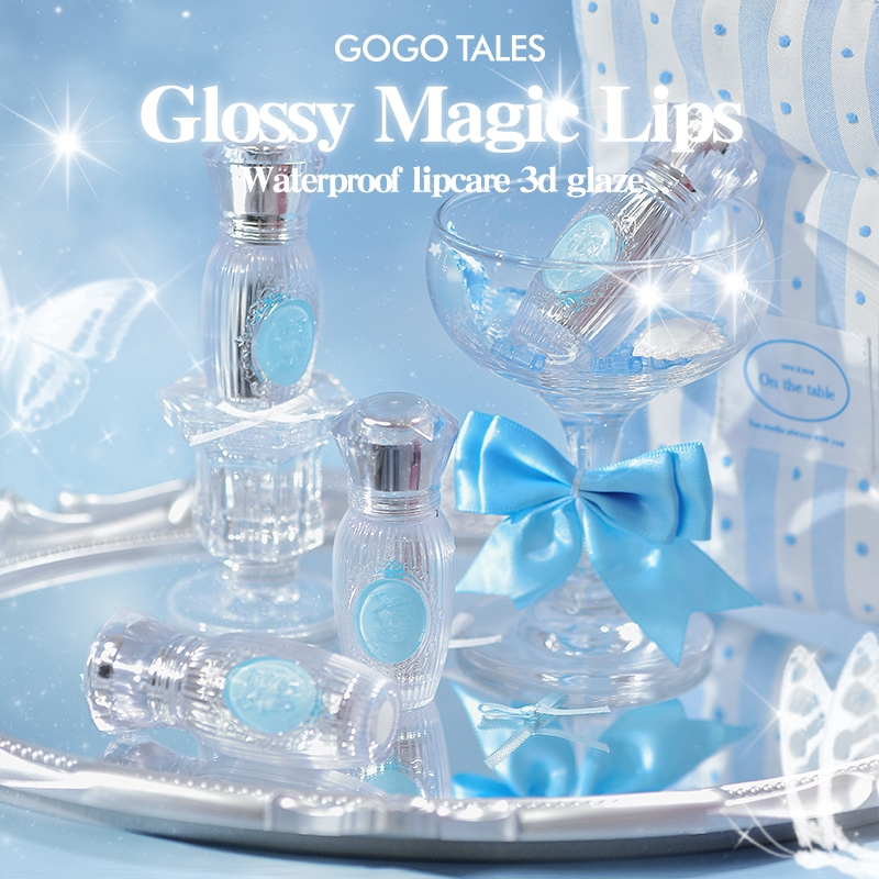 [BARU]GOGO TALES Magic LipGems Glossy Lipstick Transferproof Lipgloss Waterproof Lipcream Tahan Lama