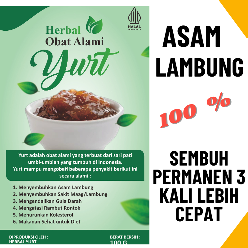 

Yurt tepung pati asam lambung kolesterol kolestrol gerd maag magh sembuh total 001