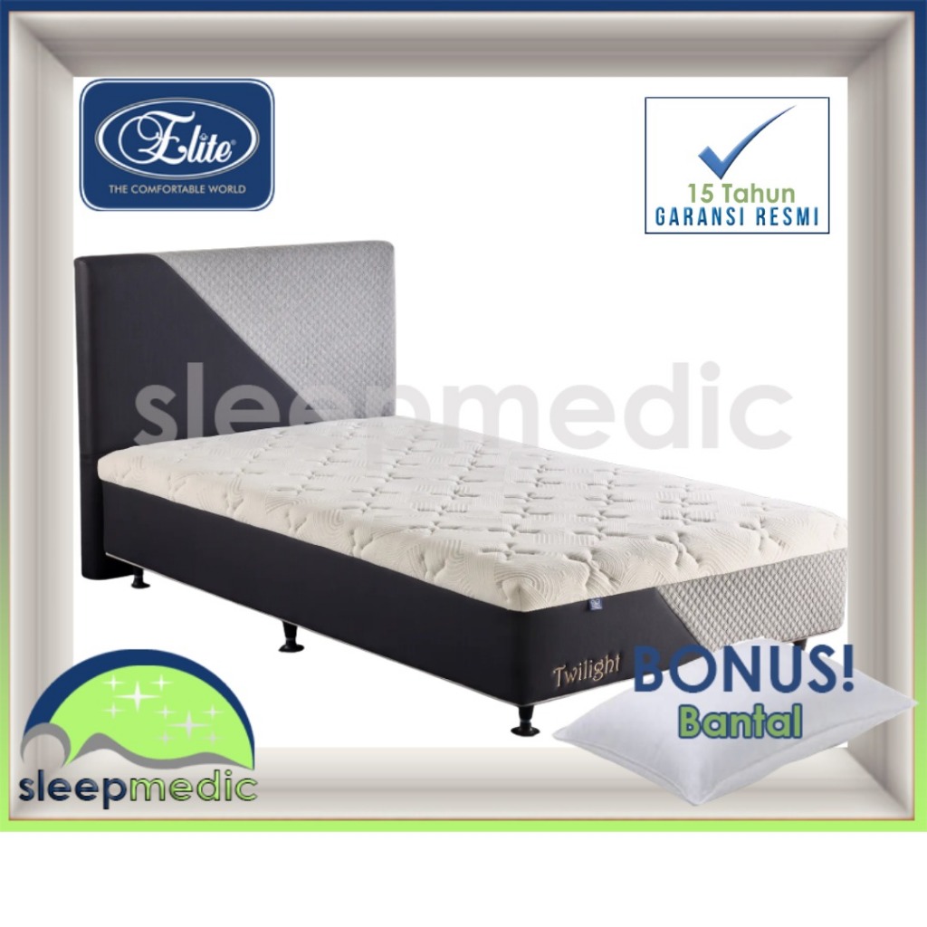 ELITE Divanbed SpringBed TWILIGHT Pocket Spring Medium Firm ( FULL SET ) ukuran 90x200 100x200 120x2