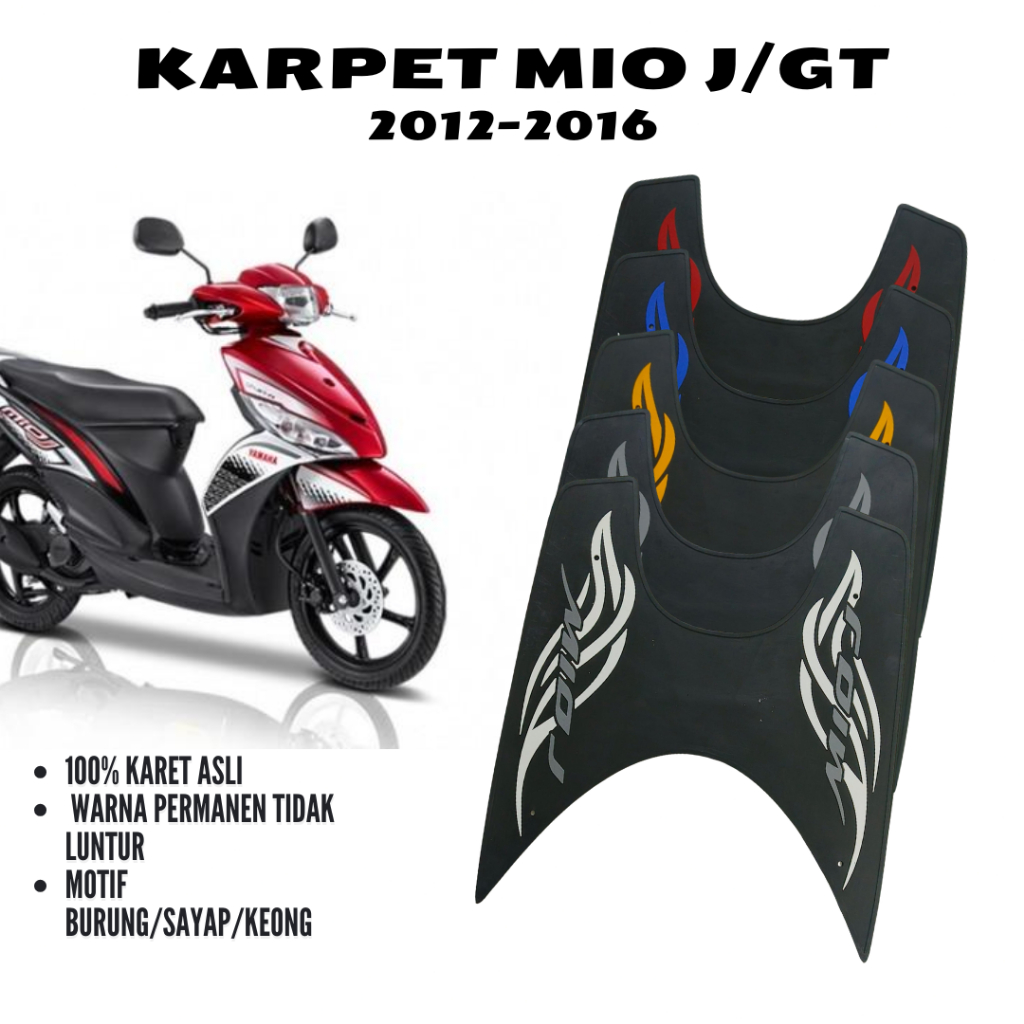 karpet motor yamaha mio J/GT 2012-2016/ alas pijakan kaki yamaha mio j/gt 2012-2016