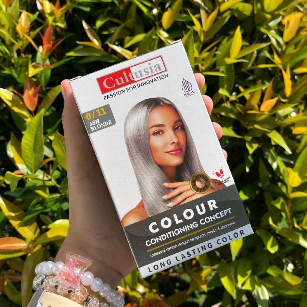 Cultusia Hair Color Ash Blonde 0/11 30ml FREE Sarung Tangan (pewarna rambut)