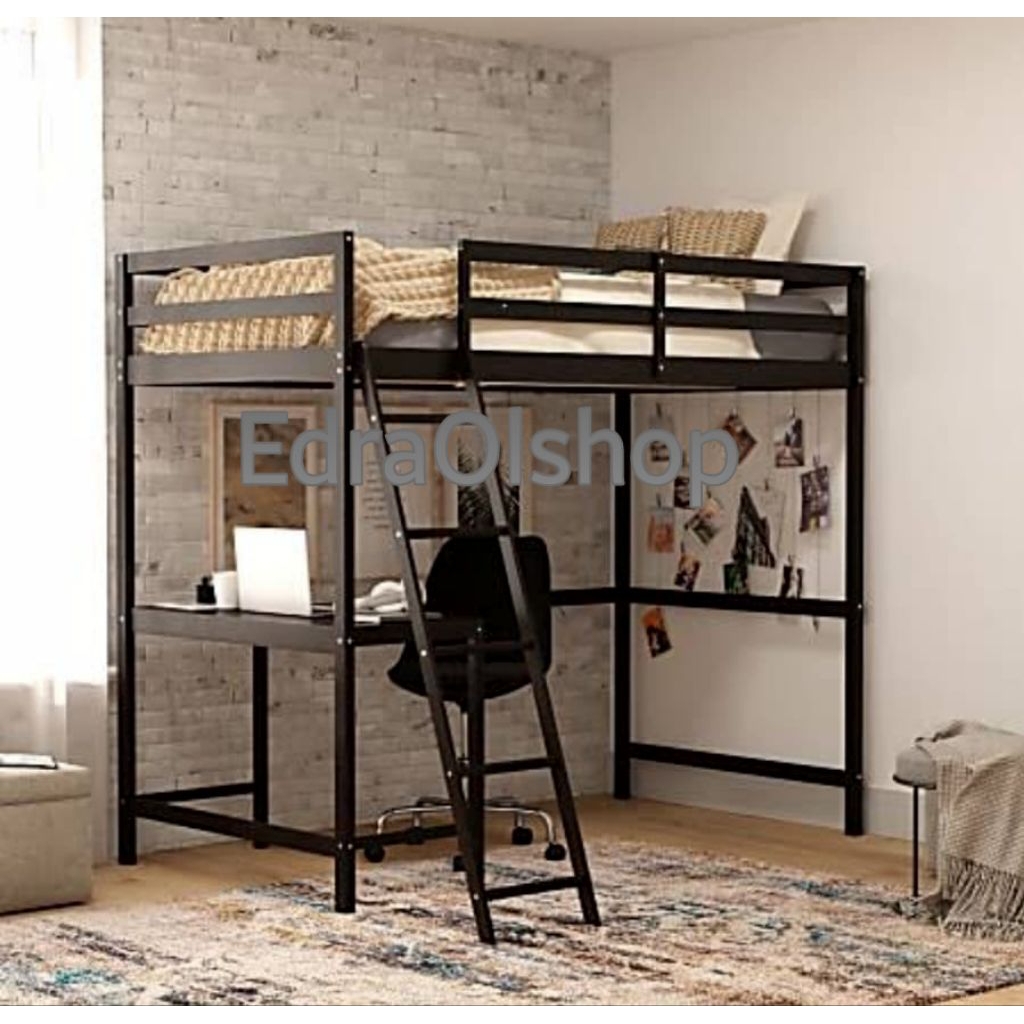 Promo.!!! Mezzanine Hollow Besi 100x200cm Meja Loftbed Ranjang Dipan Murah Mewah Costum