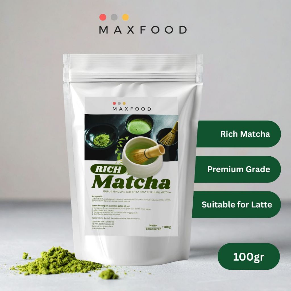 

MAXFOOD - Rich Matcha Powder / Bubuk Matcha / Bubuk Green Tea