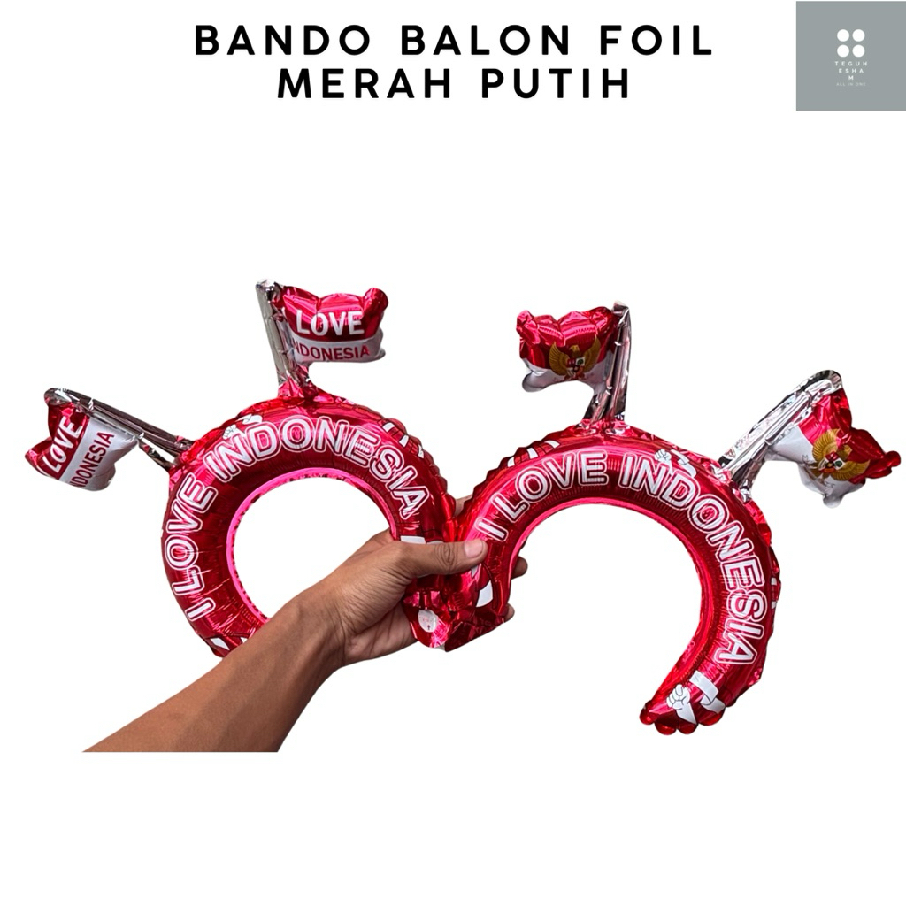 Balon Bando I LOVE INDONESIA / Balon Bando / Balon pentungan / Balon love / Balon HUT RI 17 Agustus