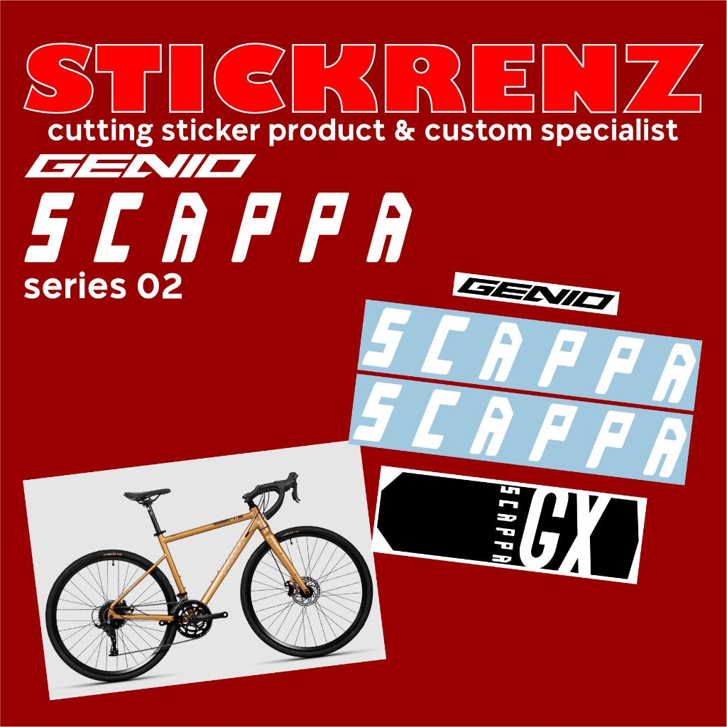 Cutting Sticker Frame Sepeda Roadbike Genio Scappa 02 Custom