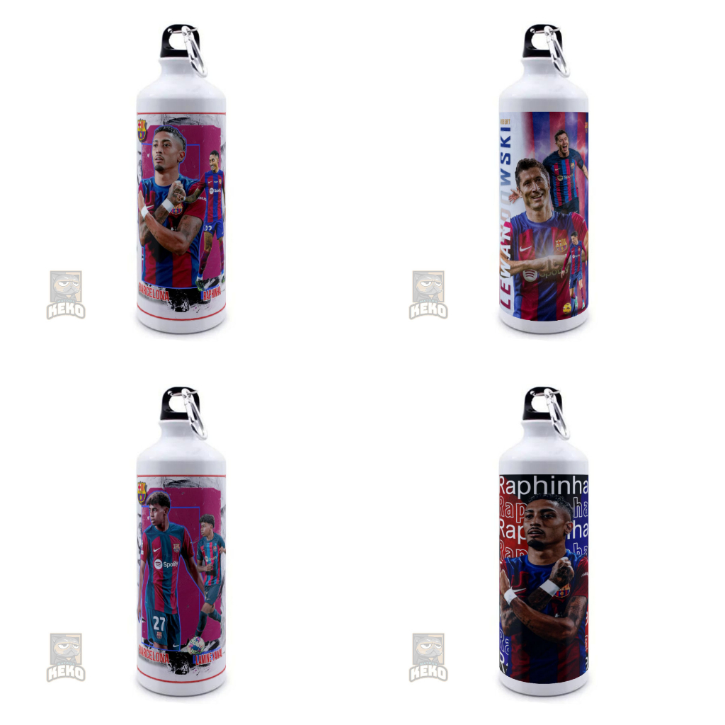 Botol SPort Barcelona Player Rapinha Lewandowski