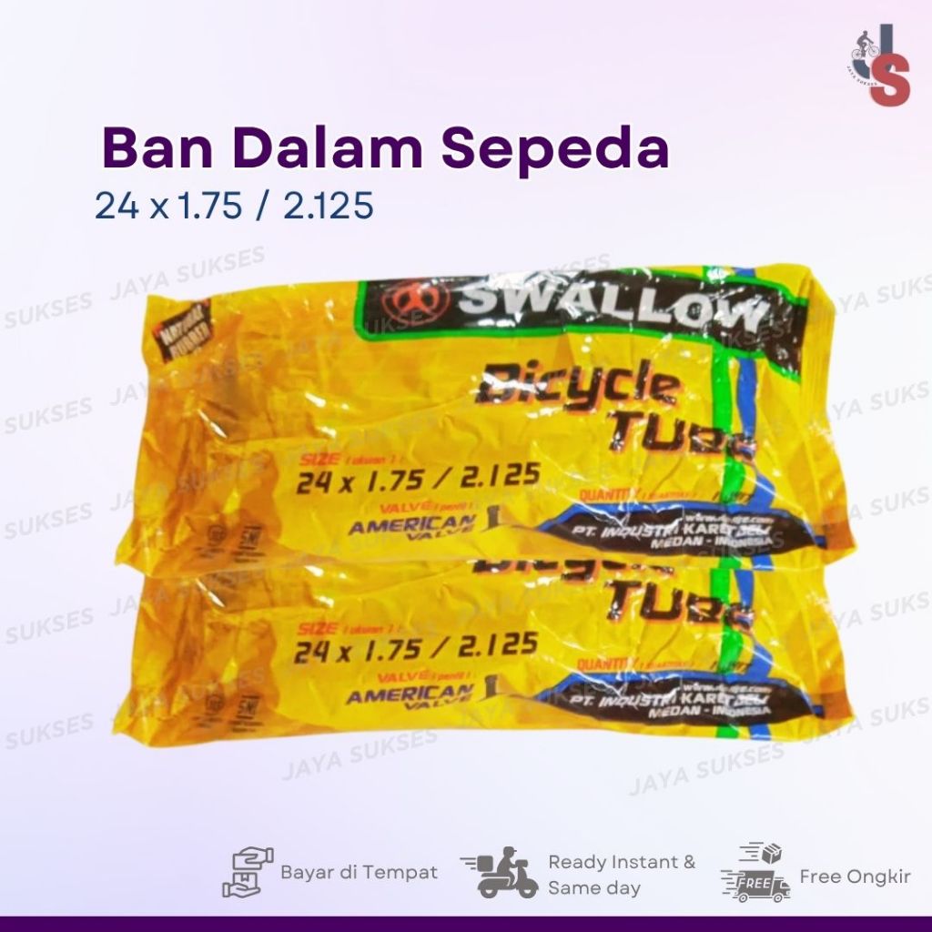 ban dalam sepeda 24 x 175 / 2125 swallow